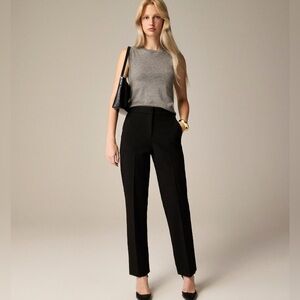 J. Crew Kate Straight-leg Pants In Four-season Stretch Black Trousers Size 2